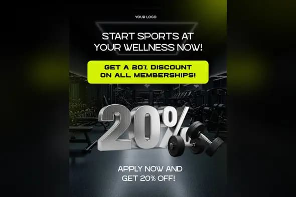 Gym & Fitness Membership Promo Template