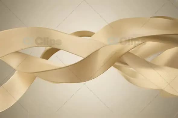 Elegant Flowing Ribbons - Soft Gold Abstract Animation