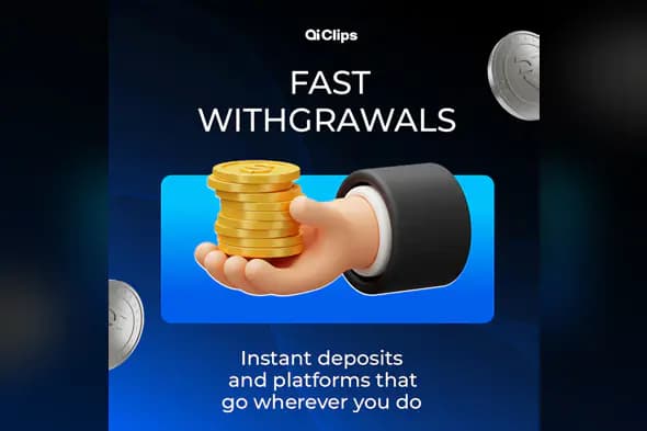 Fast Withdrawals and Instant Deposit Banner PSD Template