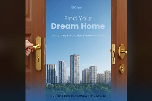 Luxury Real Estate Door View Banner