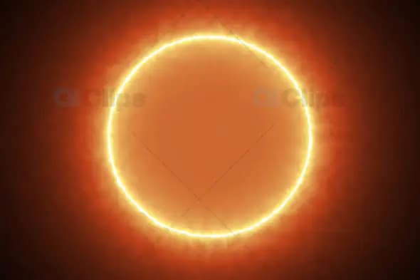 Glowing Solar Eclipse Circle Effect