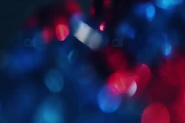 Dark Blue and Red Bokeh Lights for Cinematic Motion Graphics