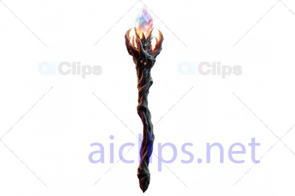 Mystic Enchanted Wizard Staff - 3D Model
