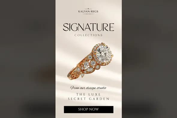 Luxury Wedding Ring Collection Ad Template