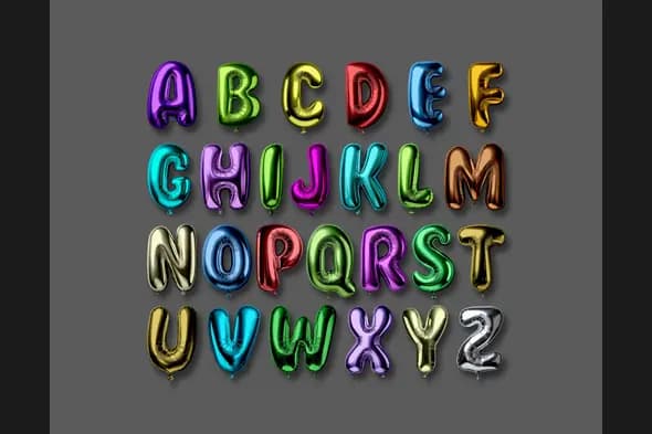Colorful Balloon Alphabet  Text Effect