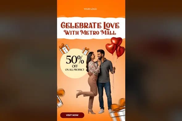 Romantic Retail Sale Story Template