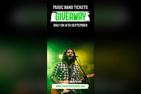 Concert Ticket Giveaway Promo Template