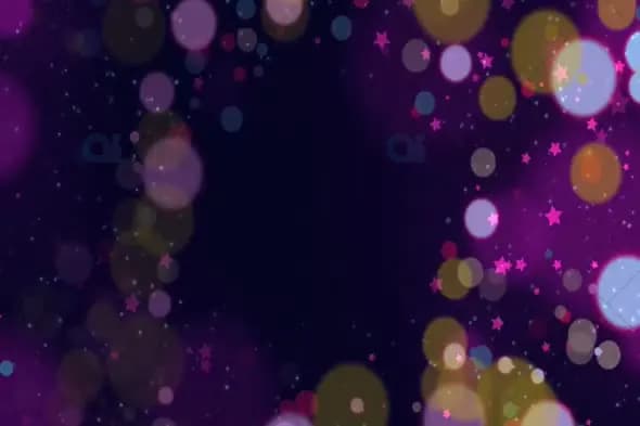 Colorful Bokeh and Starry Overlay - Festive Background Animation