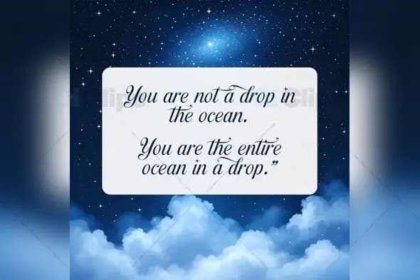 Inspirational Ocean Quote PSD Template