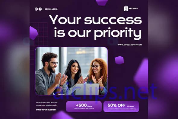 Professional Business Promotion Post PSD Template