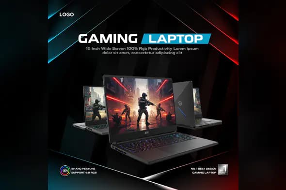 Dynamic Gaming Laptop Promo Template