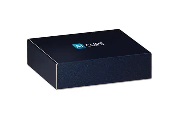 Minimal Dark Blue Box Mockup