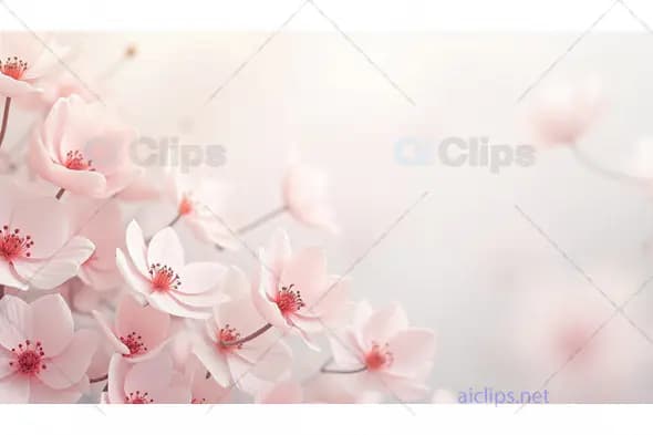 Soft Pink Blossoms in Bloom