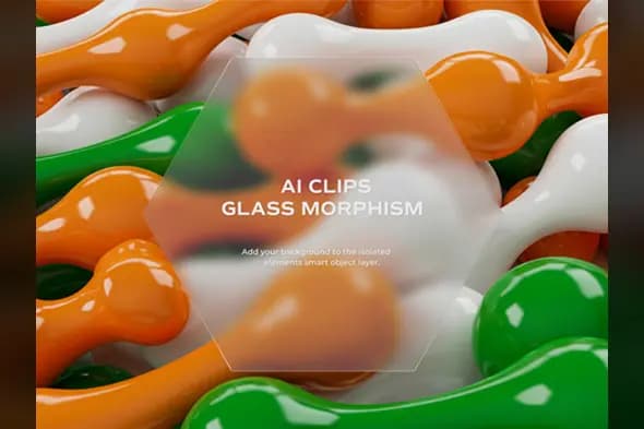 Hexagonal Glass Morphism Over Tricolor Blobs