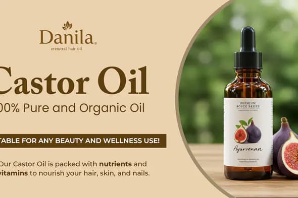 Organic Castor Oil Product Banner Template