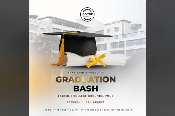 Graduation Celebration Event Poster Template