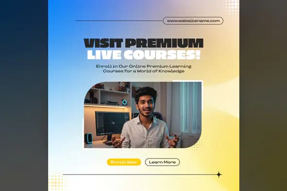 Premium Live Courses Ad Template