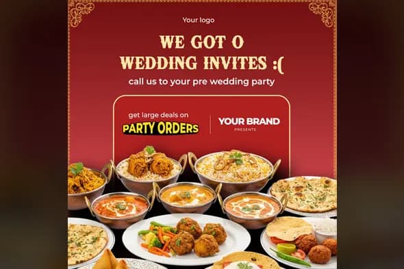 Wedding Catering Promotion Banner Template