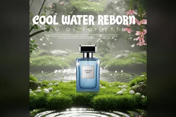 Misty Forest Perfume Ad Template