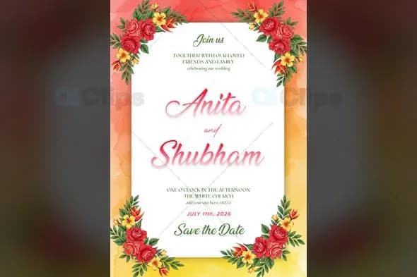 Classic Indian Wedding Photoshop PSD Template | AIClips