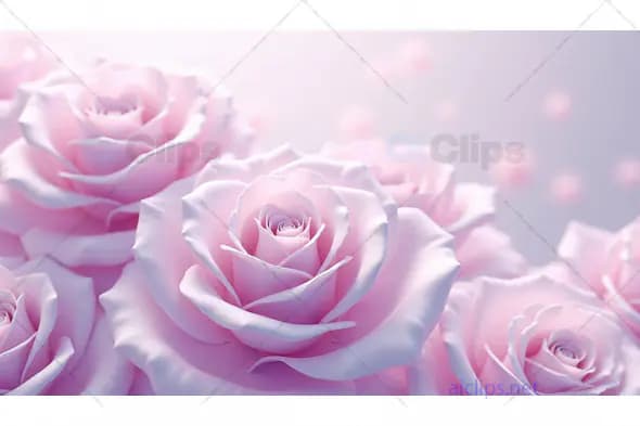 Delicate Pink Roses with Soft Bokeh Background