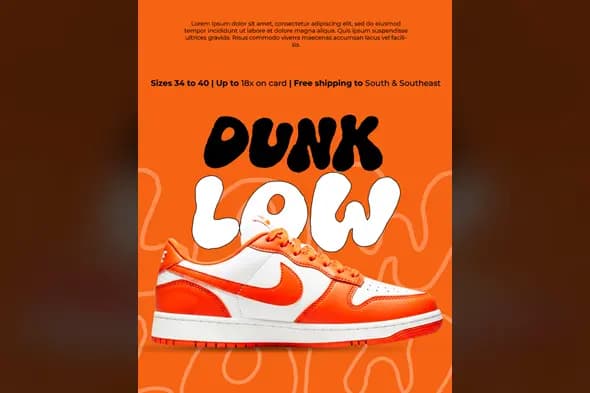 Bold Sneaker Drop Social Media Template