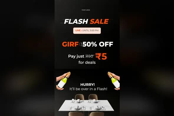 Premium Restaurant Flash Sale Template
