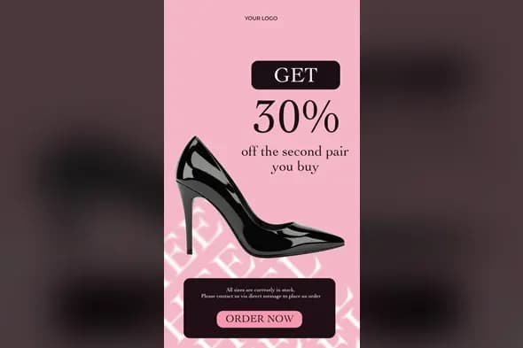 Chic Footwear Sale Story Template