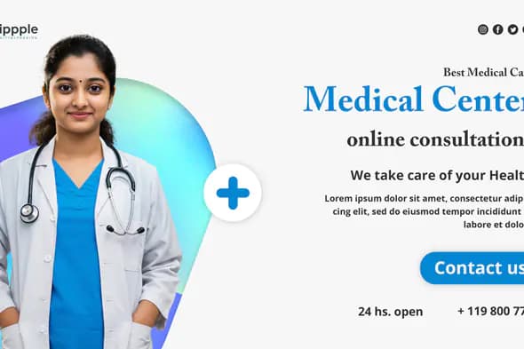 Online Medical Consultation Ad Template