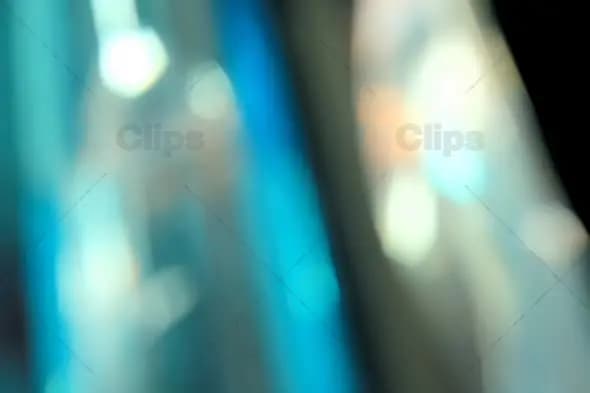 Blurred Blue and Cyan Light Bokeh Effect