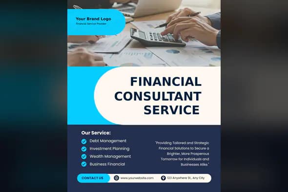 Financial Consultant Service Flyer Template