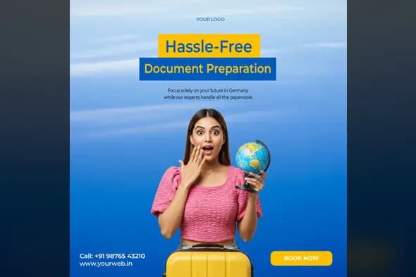 Global Relocation & Visa Services Ad Template