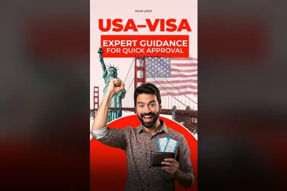USA Visa Consultation Social Media Template