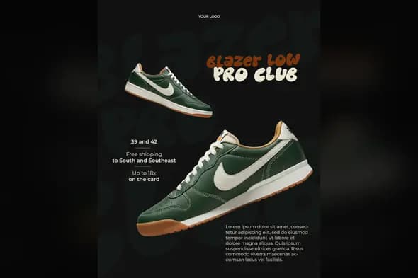 Stylish Sneaker Ad Template