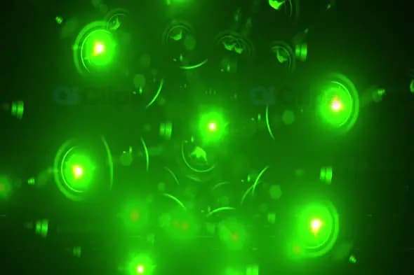 Futuristic Green Light Bursts - Sci-Fi Motion Graphic