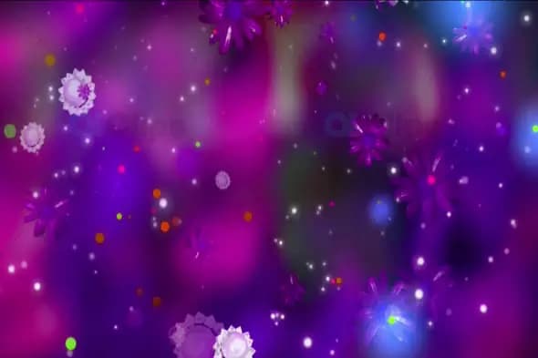 Enchanted Purple Garden with Floating Flowers