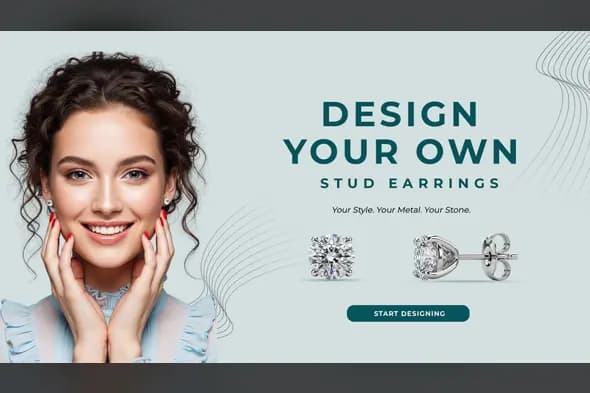 Personalized Stud Earring Promo Template