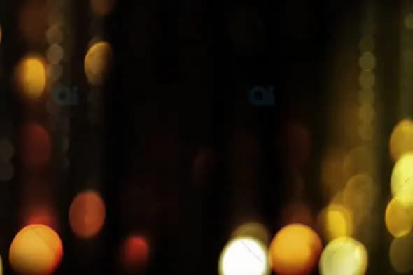 Warm Bokeh Lights with Golden and Red Glow