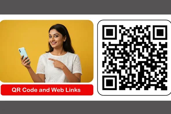 QR Code and Web Links Template