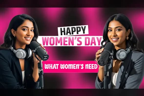 Women's Day Podcast Thumbnail Template