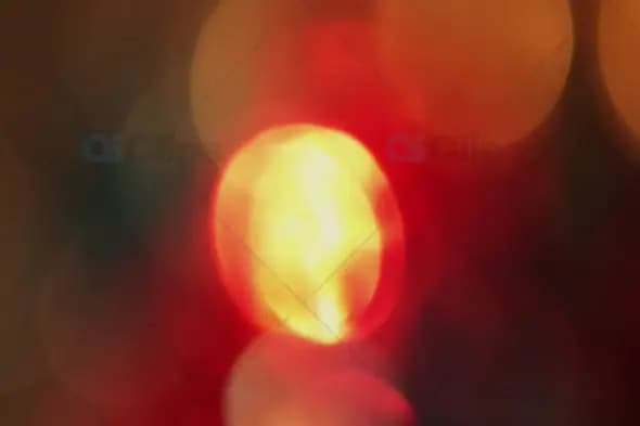 Vibrant Red and Yellow Bokeh Lights for Festive Motion Graphics