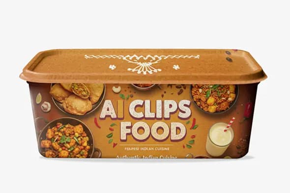Indian Food Container Mockup  Traditional Cuisine Label Design