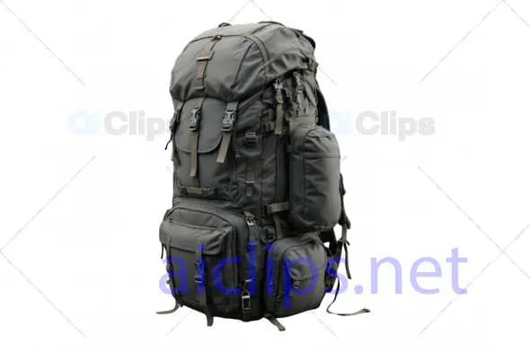 Military-Style Tactical Backpack 3D Model