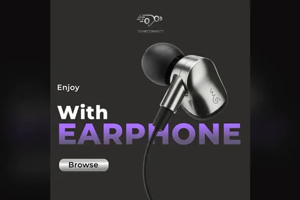 QuikConnect Earphone Ad Template