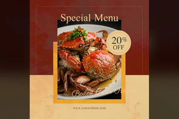 Seafood Restaurant Special Menu Template
