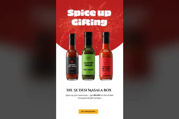 Spicy Gift Set Promotional Banner