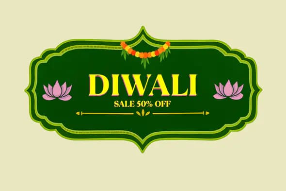Elegant Diwali Sale Banner Template