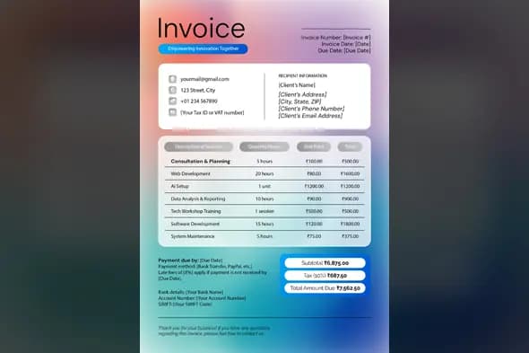 Modern Tech Services Invoice Template