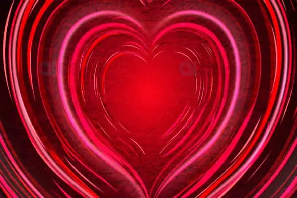 Glowing Red Heart Animation - Romantic Background
