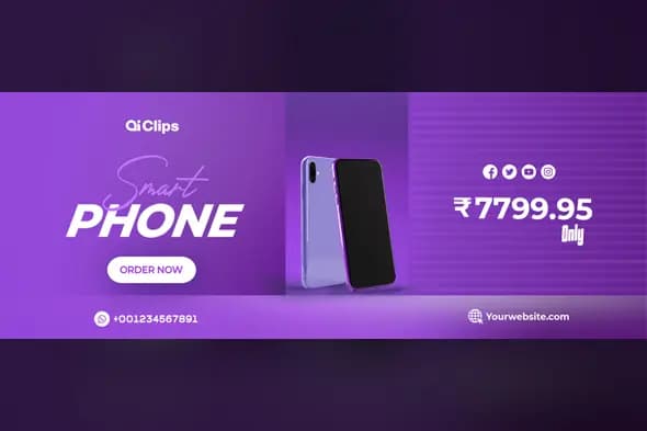 Modern Smartphone Mockup Photoshop Template